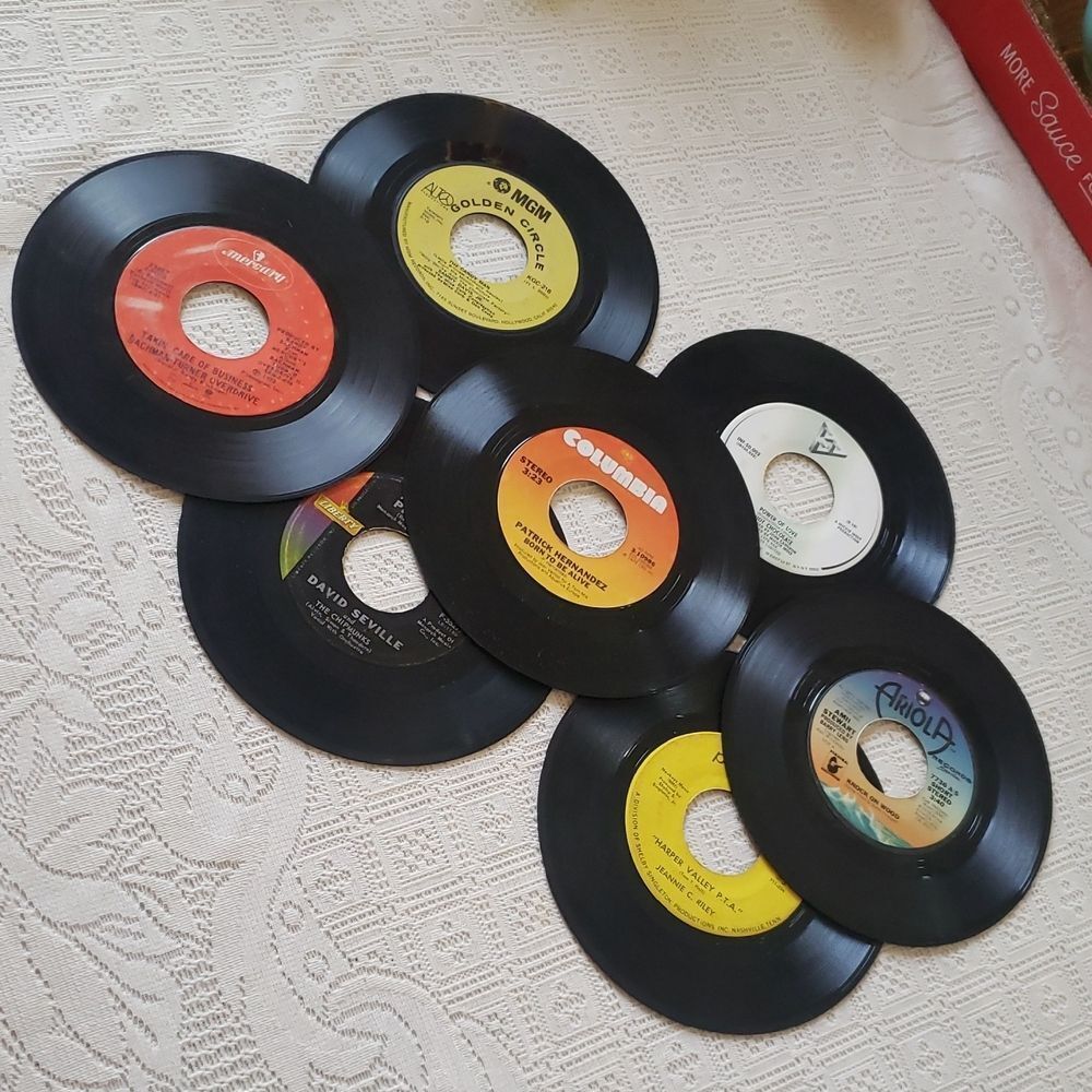 Vintage Lot of 7 Vinyl 45 RPM Records